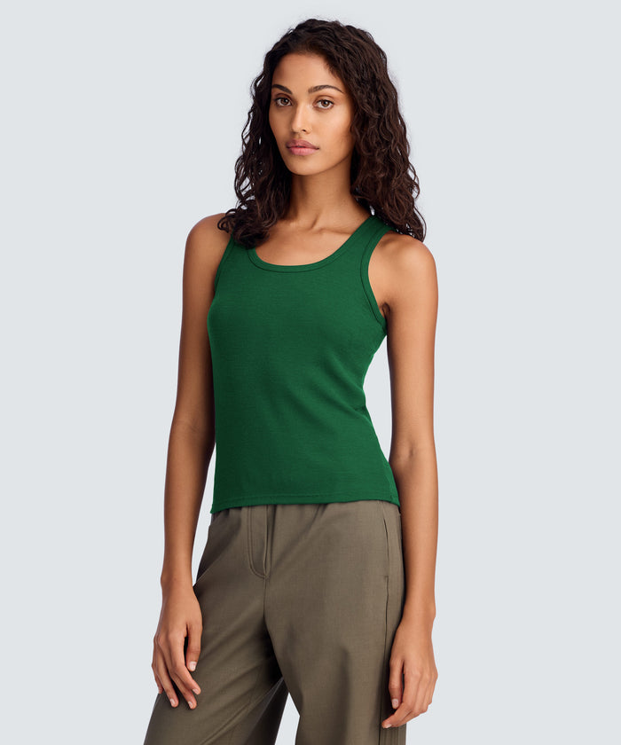 Women's Merino Rib Scoop Neck Tank