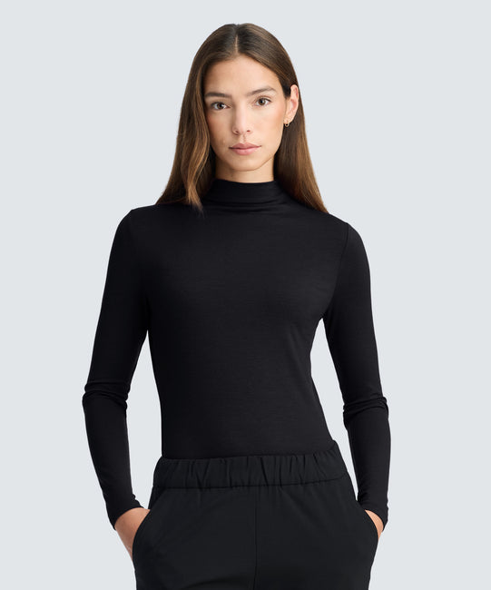 Women's Merino Mock Neck Top
