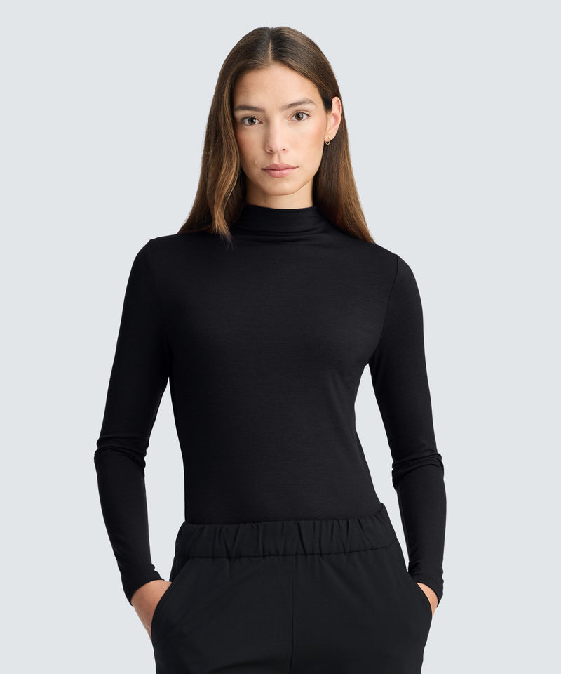 Women's Merino Mock Neck Top