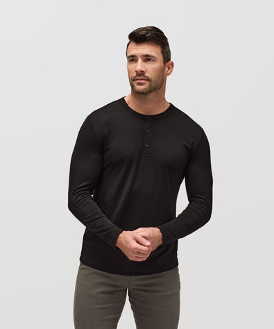 Men's Long Sleeve Merino Henley