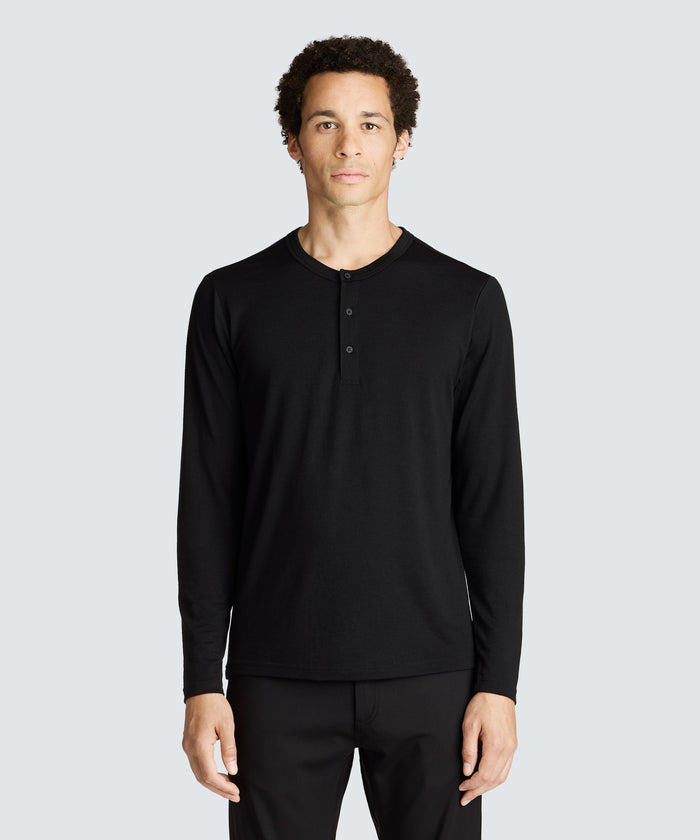Men's Long Sleeve Merino Henley