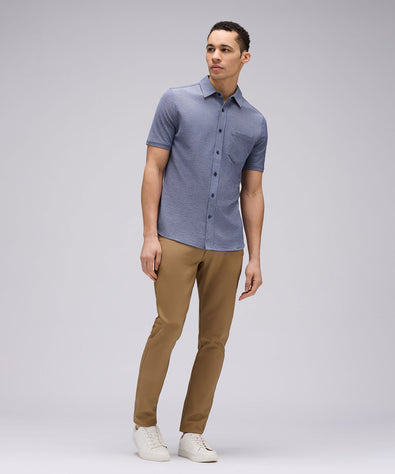 Men's Short Sleeve Merino Button-Up