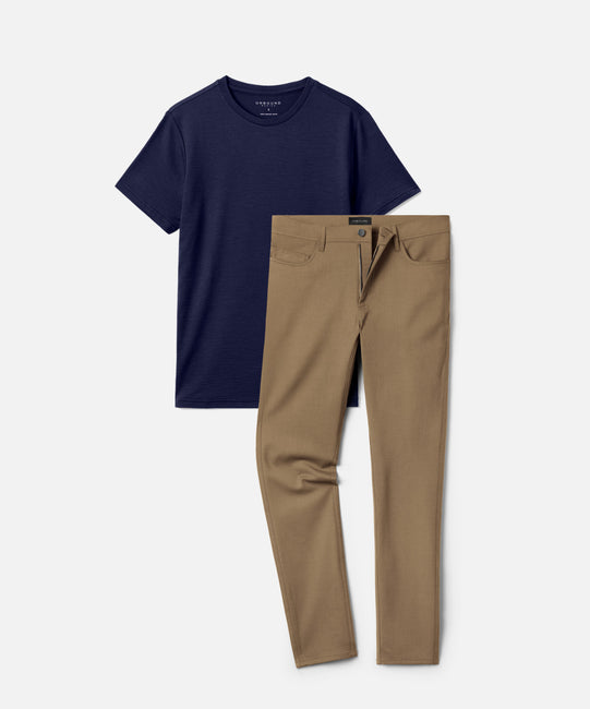 Men's Travel Trousers + T-Shirt Bundle